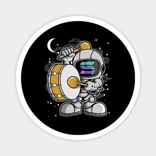 Astronaut Drummer Solana SOL Coin To The Moon Crypto Token Cryptocurrency Blockchain Wallet Birthday Gift For Men Women Kids Magnet